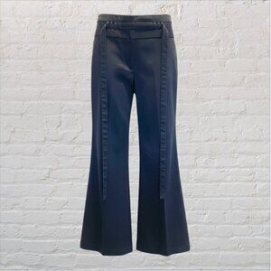 VINTAGE ZINC -- 1980s Black Pant, Extra Wide Leg, Belt Tie and Side Zip